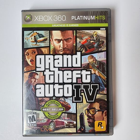 Grand Theft Auto IV 4 Platinum Hits (Xbox 360) Complete Liberty City Map Guidebk - Picture 1 of 8